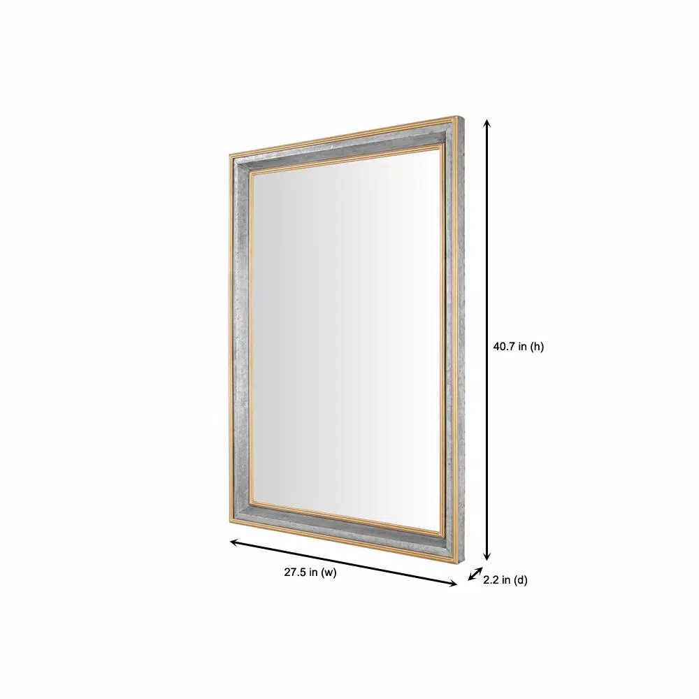 Home Decorators Collection Large Rectangle Galvanized Antiqued Farmhouse Accent Mirror