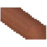 RITZ 19 x 13 in. Copper Metallic Stitched PVC Placemats, Set of 12 thumbnail 1