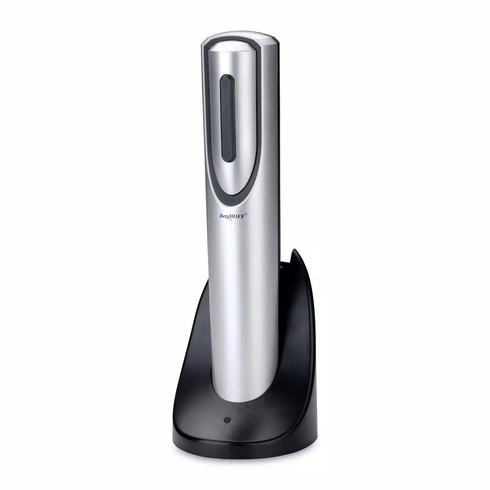BergHOFF Geminis Electric Wine Opener with Charging Stand and Foil Cutter - Black