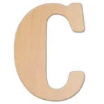 Jeff McWilliams Designs 23 in. Oversized Unfinished Wood Letter C - Industrial Style Wall Decor thumbnail 1