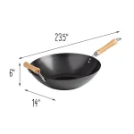 Honey-Can-Do Joyce Chen 14 in. Carbon Steel Non-Stick Wok with Birchwood Handle thumbnail 4