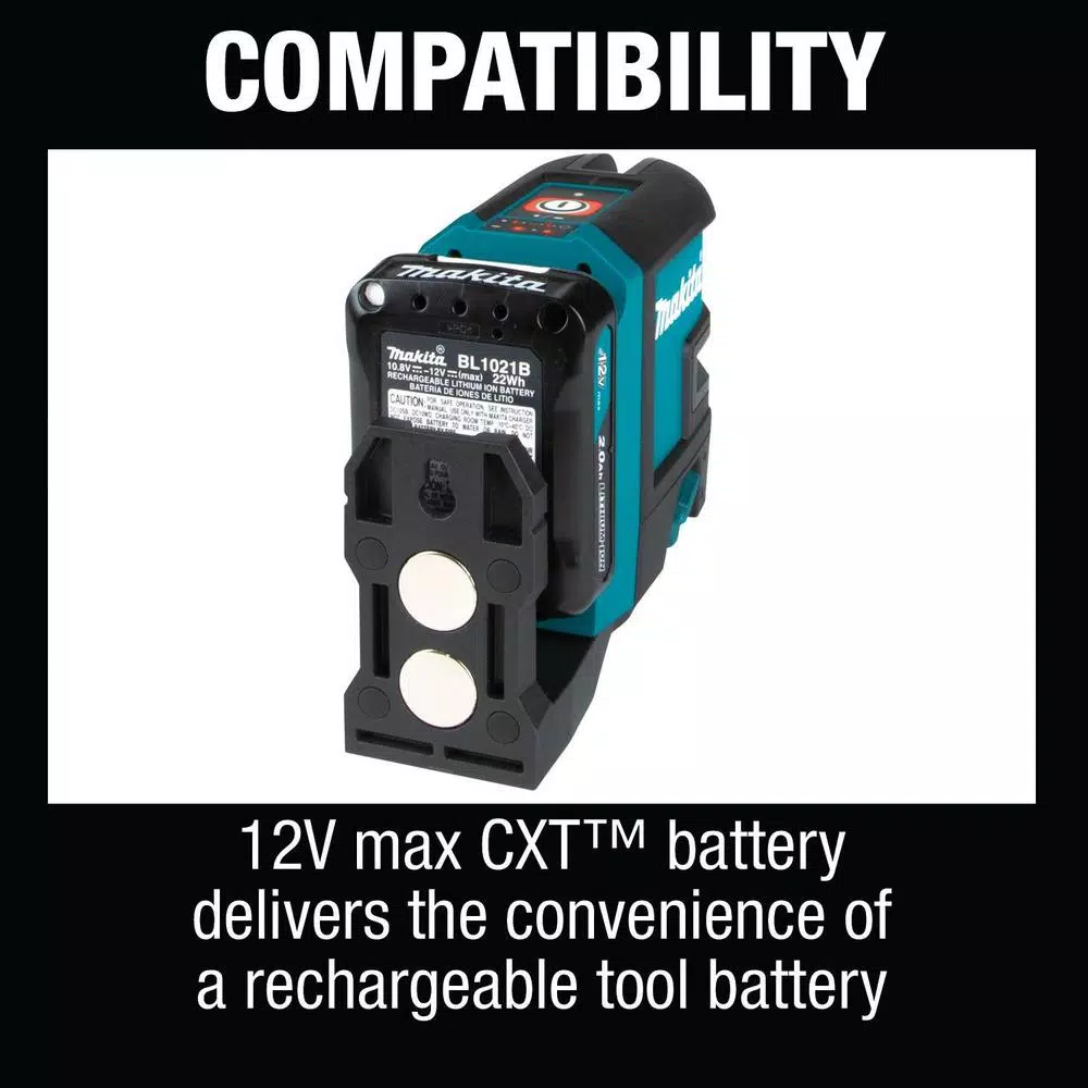 Makita 12V MAX CXT Self-Leveling Red Cross-Line Laser Kit (2.0 Ah)