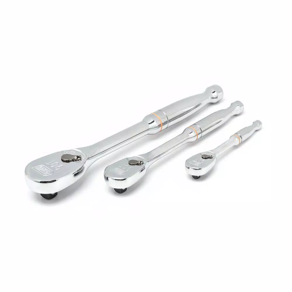 GearWrench 3-Piece 90-Tooth Ratchet Set, 1/4 in., 3/8 in., and 1/2 in. Drives