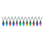LightShow 12.5 ft. C9 LED Color Changing Christmas String Lights, 12-Light Set with 12 Effects thumbnail 1