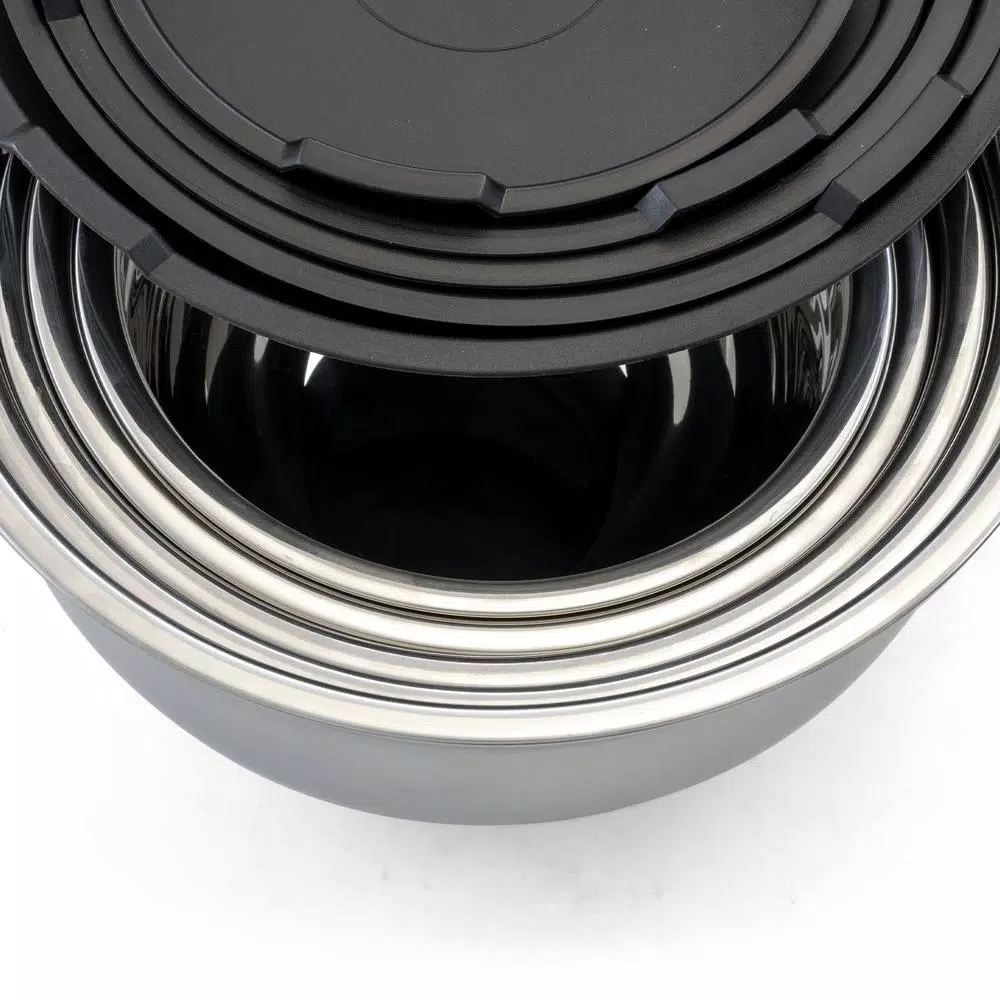 MegaChef MegaChaf 5-Piece Stainless Steel Mixing Bowl Set with Lids