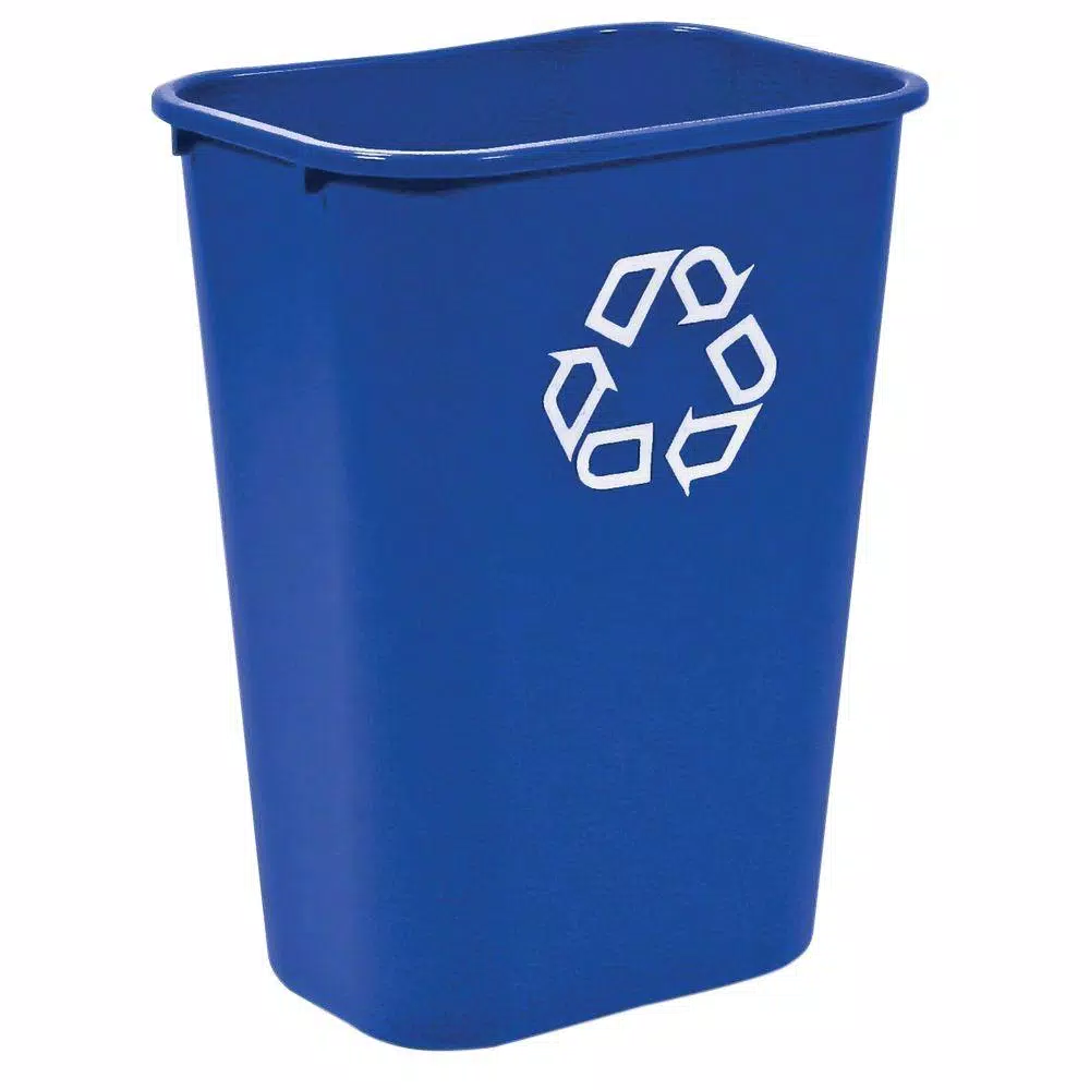 Rubbermaid 10.30 Gal. Blue Large Deskside Recycling Bin