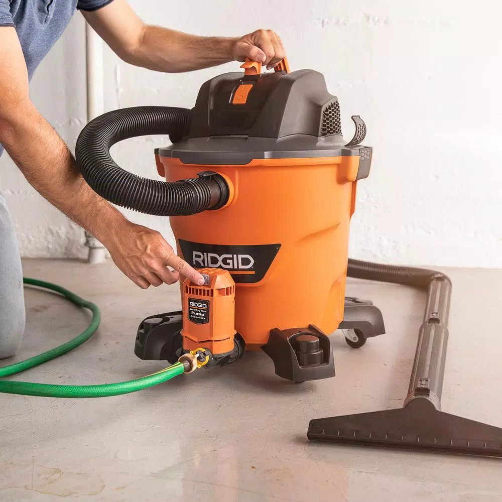 RIDGID 12 Gal. 5.0 Peak HP NXT Wet/Dry Shop Vacuum with Locking Accessories and Pump Accessory