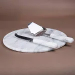 Creative Home Stainless Steel Cheese Slicer and Knife Set with Natural White Marble Handles (2-Piece) thumbnail 5