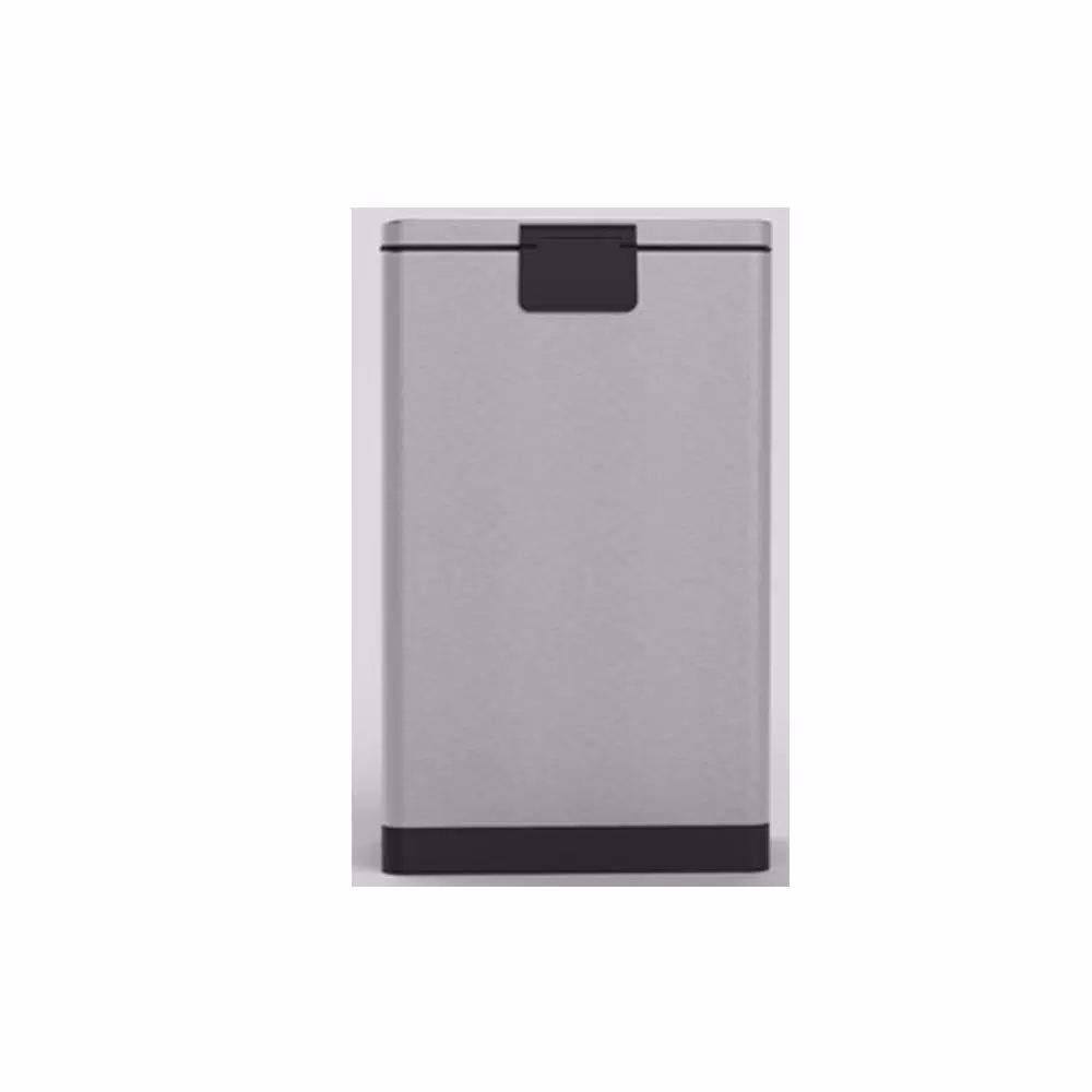 Innovaze 10.6 Gallon Brushed Stainless Steel Rectangular Step-On Trash Can with Fingerprint Resistant Finish
