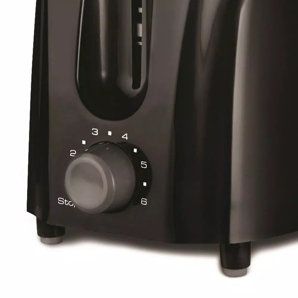 Brentwood 2-Slice Black Toaster with Cool-Touch Exterior and Wide Slots