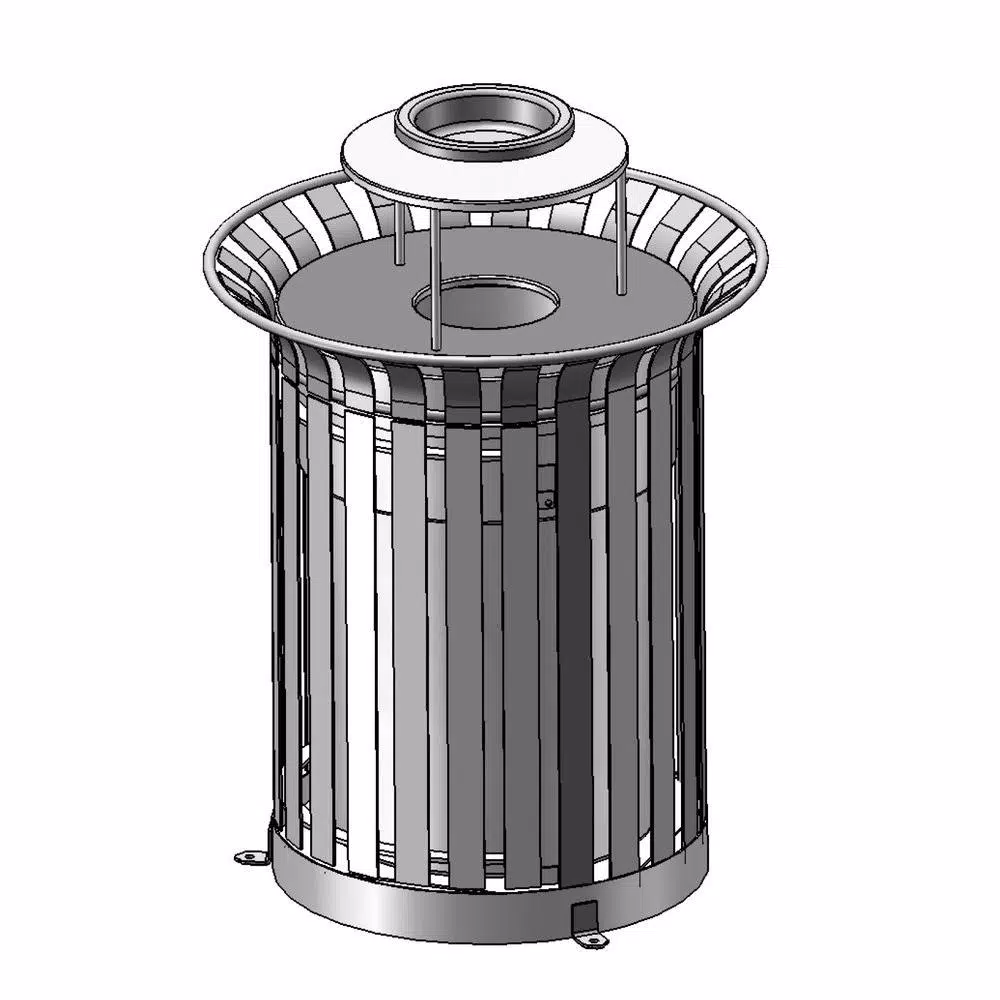 Ultra Play Lexington 36 Gal. Outdoor Trash Receptacle with Ash Urn Lid and Liner