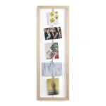 Umbra Clothesline Natural Wood Photo Clip Frame - Hanging Wall Decor for Mementos thumbnail 2