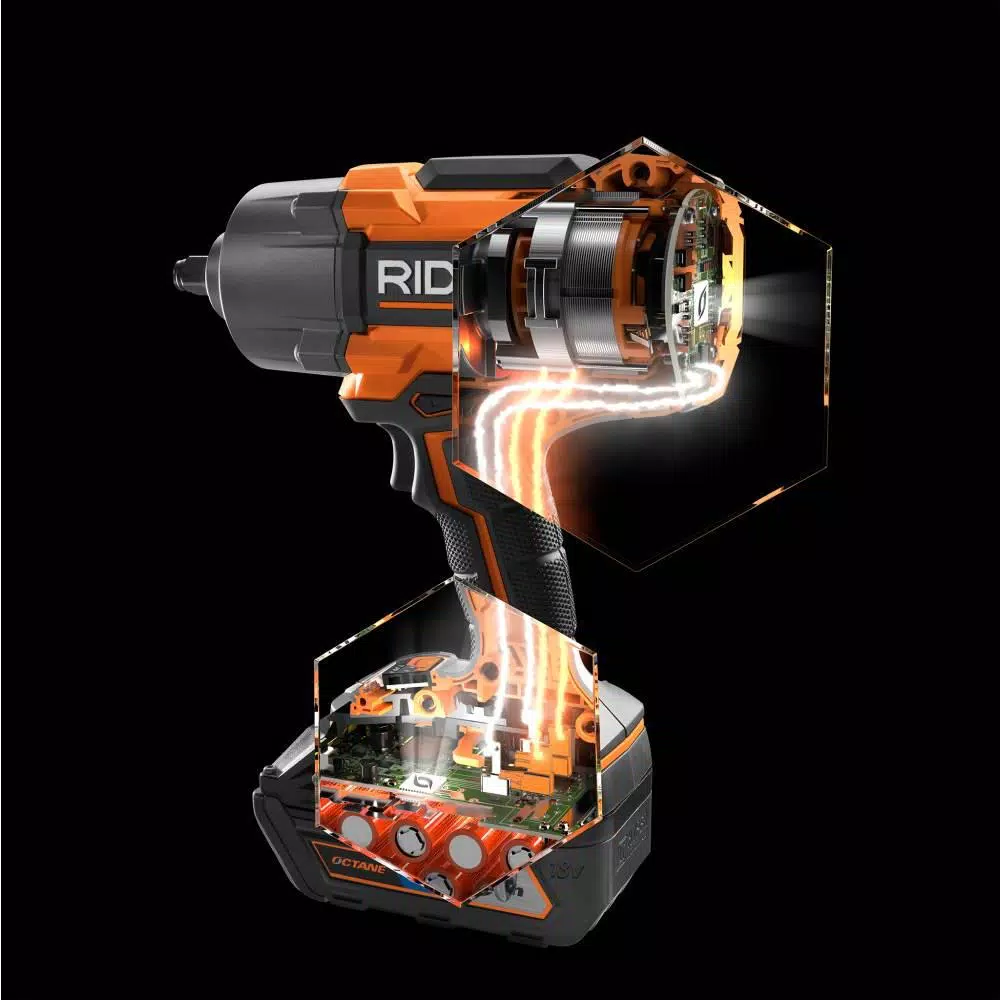 RIDGID 18V OCTANE Brushless 1/2 in. High Torque 6-Mode Impact Wrench (Tool-Only)
