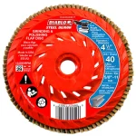 Diablo Steel Demon 4-1/2 in. 40-Grit Grinding and Polishing Flap Disc with Speed Hub thumbnail 1