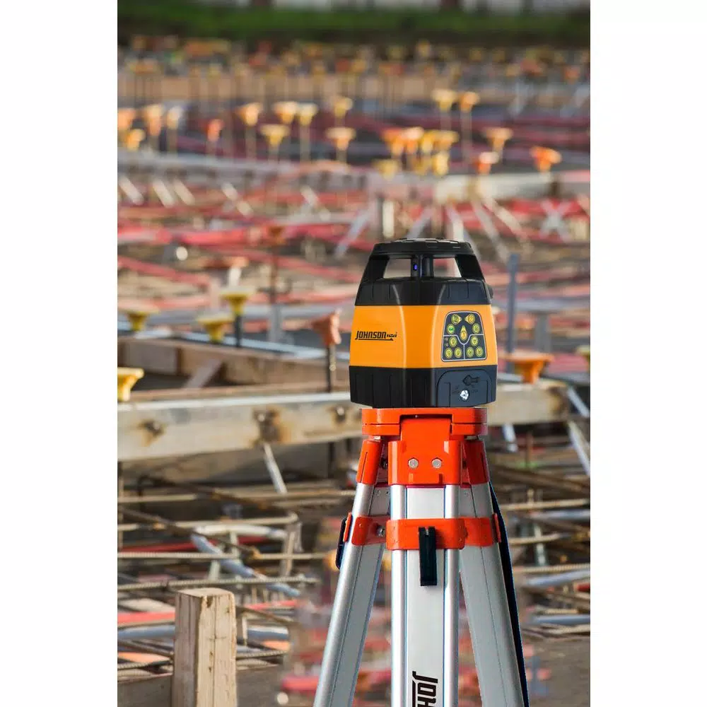 Johnson 99-028K Electronic Dual Slope Rotary Laser Level System with 13' Grade Rod