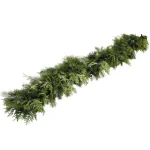 VAN ZYVERDEN 10 ft. Fresh Cut Pacific Northwest Douglas Fir and Western Red Cedar Mix Coil Garland thumbnail 1