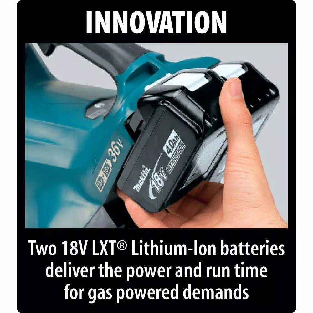 Makita 36V (18V x2) LXT Brushless Cordless Handheld Leaf Blower with Flat End Nozzle