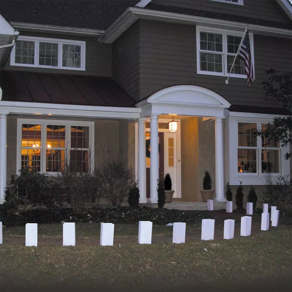 LUMABASE White Flame Resistant Luminaria Bags, 100-Count