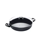 Swiss Diamond Classic Series 4.8 Qt. Cast Aluminum Nonstick Saute Pan with Glass Lid, Gray thumbnail 1