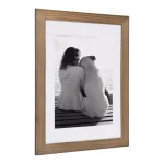 DesignOvation Museum Rustic Brown Wood Picture Frame Set, 14 x 18 in. Matted to 11 x 14 in. (Set of 2) thumbnail 3