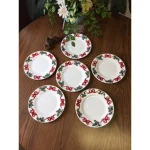 Unbranded Roy Kirkham X'mas Ribbon Tea Plate Set of 6 - Fine Bone China, Made in England thumbnail 3