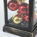 Winsome House 10-Light RGB Color Changing LED Square Holiday Lantern with Christmas Ornaments thumbnail 3