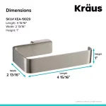 KRAUS Stelios Brushed Nickel Toilet Paper Holder, Solid Brass thumbnail 2