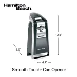 Hamilton Beach Smooth Touch Electric Can Opener, Black and Chrome thumbnail 5
