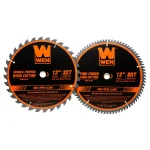 WEN 12 in. Carbide-Tipped Woodworking Saw Blade Set, 32-Tooth & 80-Tooth (2-Pack) thumbnail 1