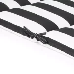 Unbranded Black Cabana Stripe Outdoor Chaise Lounge Cushion, 21.5 in. x 72 in. thumbnail 3