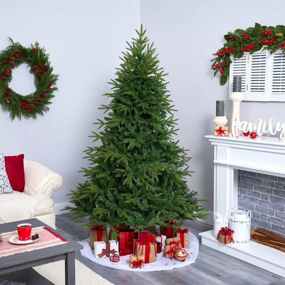 Nearly Natural 6.5 ft. Pre-Lit Colorado Mountain Fir Artificial Christmas Tree with 400 LED Lights