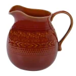 Certified International Aztec 80 oz. Rust Ceramic Pitcher thumbnail 1