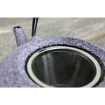 BergHOFF Studio 5.6-Cup Cast Iron Purple Teapot with Stainless Steel Mesh Insert thumbnail 3