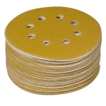 POWERTEC 5 in. Gold Aluminum Oxide Hook and Loop 8-Hole Sanding Disc Assortment, 100-Pack thumbnail 1
