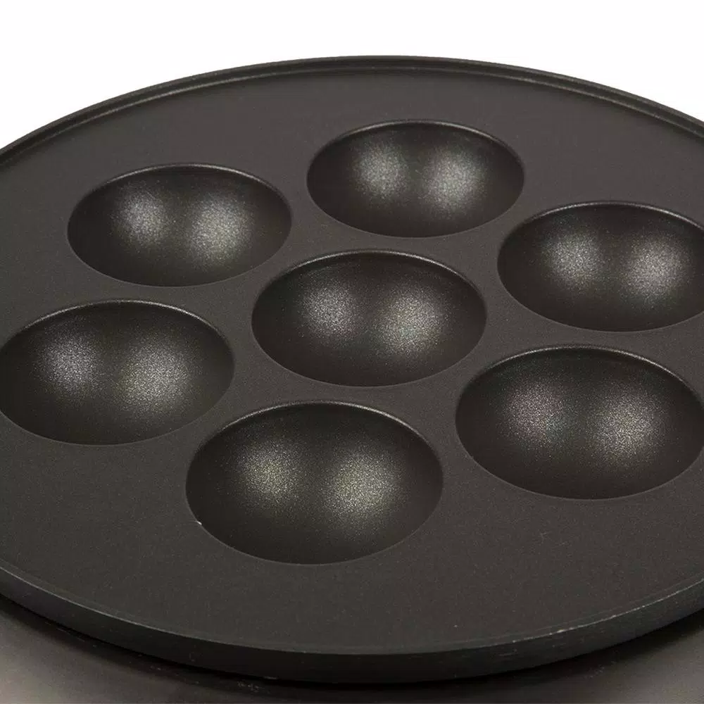 CucinaPro 800W Electric Ebelskiver Maker, Non-Stick Danish Pancake Pan