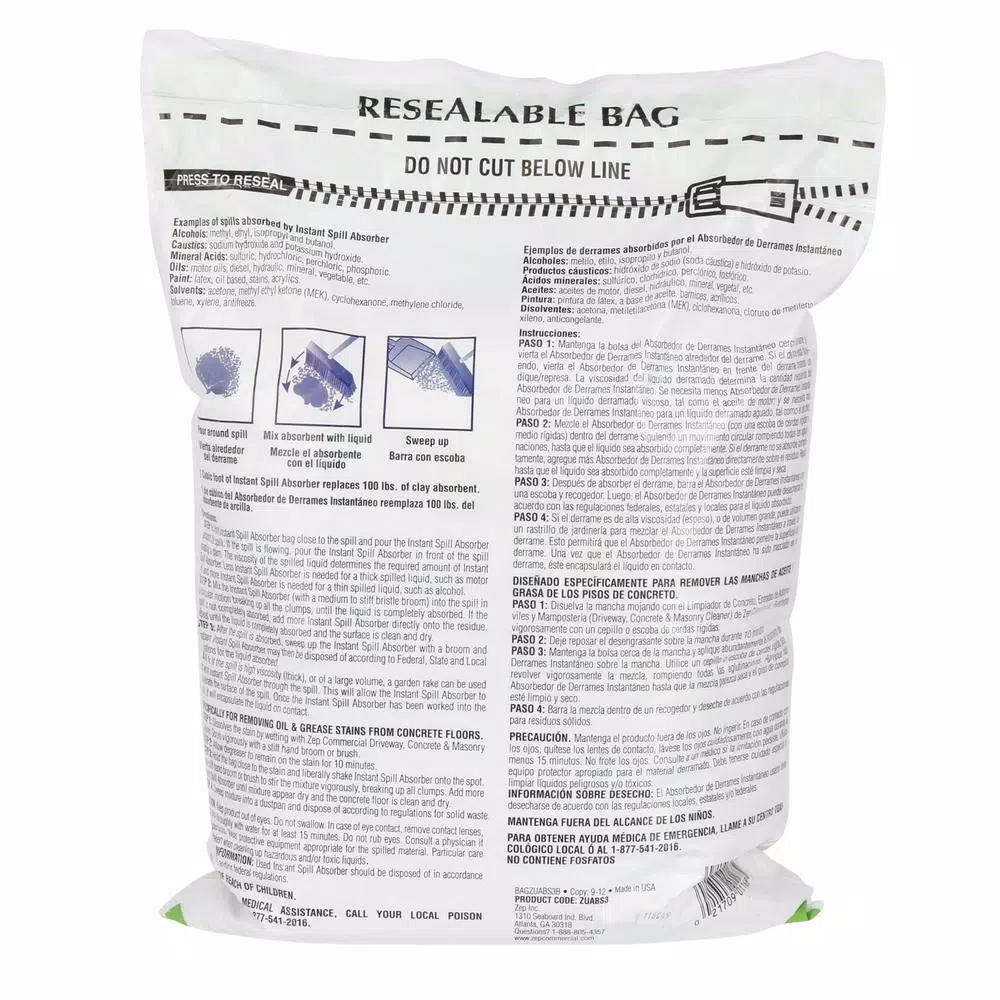 ZEP Instant Spill Absorber Powder, 3 lb