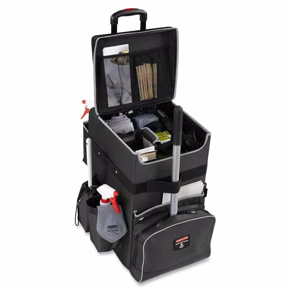 Rubbermaid Large Executive Quick Cart with Telescopic Handle, Dark Gray, 60 lb. Capacity