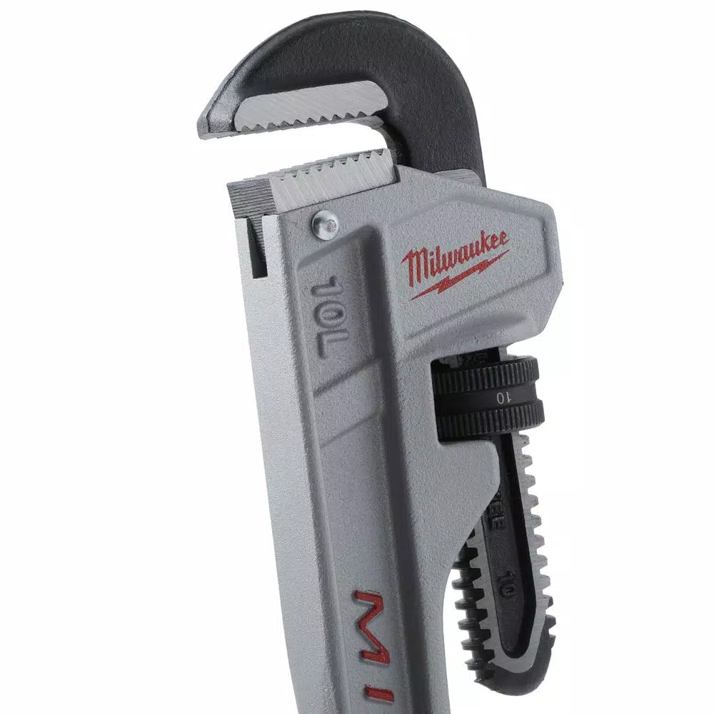 Milwaukee 10 in. Aluminum Pipe Wrench with POWERLENGTH Handle