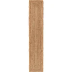 LR Home 80 in. x 16 in. Natural Jute Classic Braided Table Runner thumbnail 1