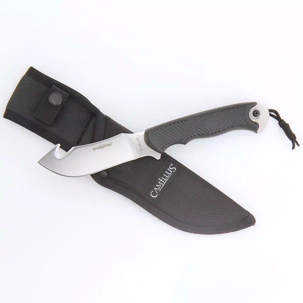 Camillus Parasite 9.75 in. Fixed Blade Gut Hook Knife with Integrated Trimming Blade