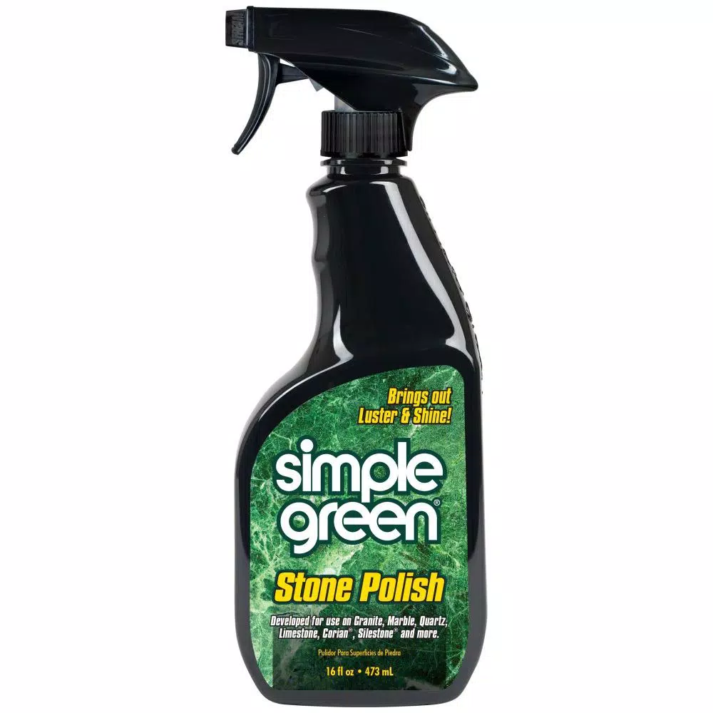 Simple Green Stone Polish, 16 oz. - Restores Luster to Granite, Marble, Quartz & Natural Stone