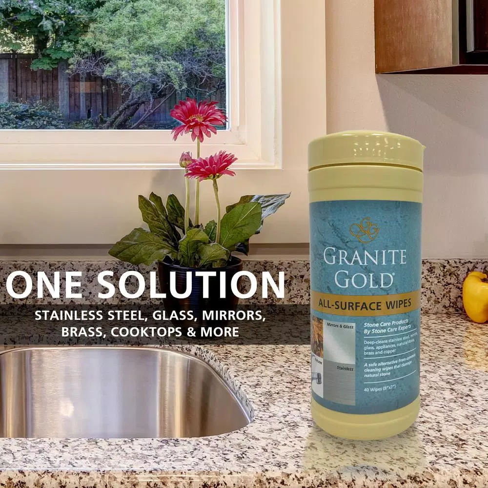 Granite Gold All-Surface Cleaner Wipes, 40-Count