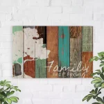 P Graham Dunn Family First & Forever Rustic Wood Pallet Sign - Farmhouse Wall Decor thumbnail 2