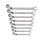 GearWrench 8-Piece SAE Indexing Combination Ratcheting Wrench Set thumbnail 1