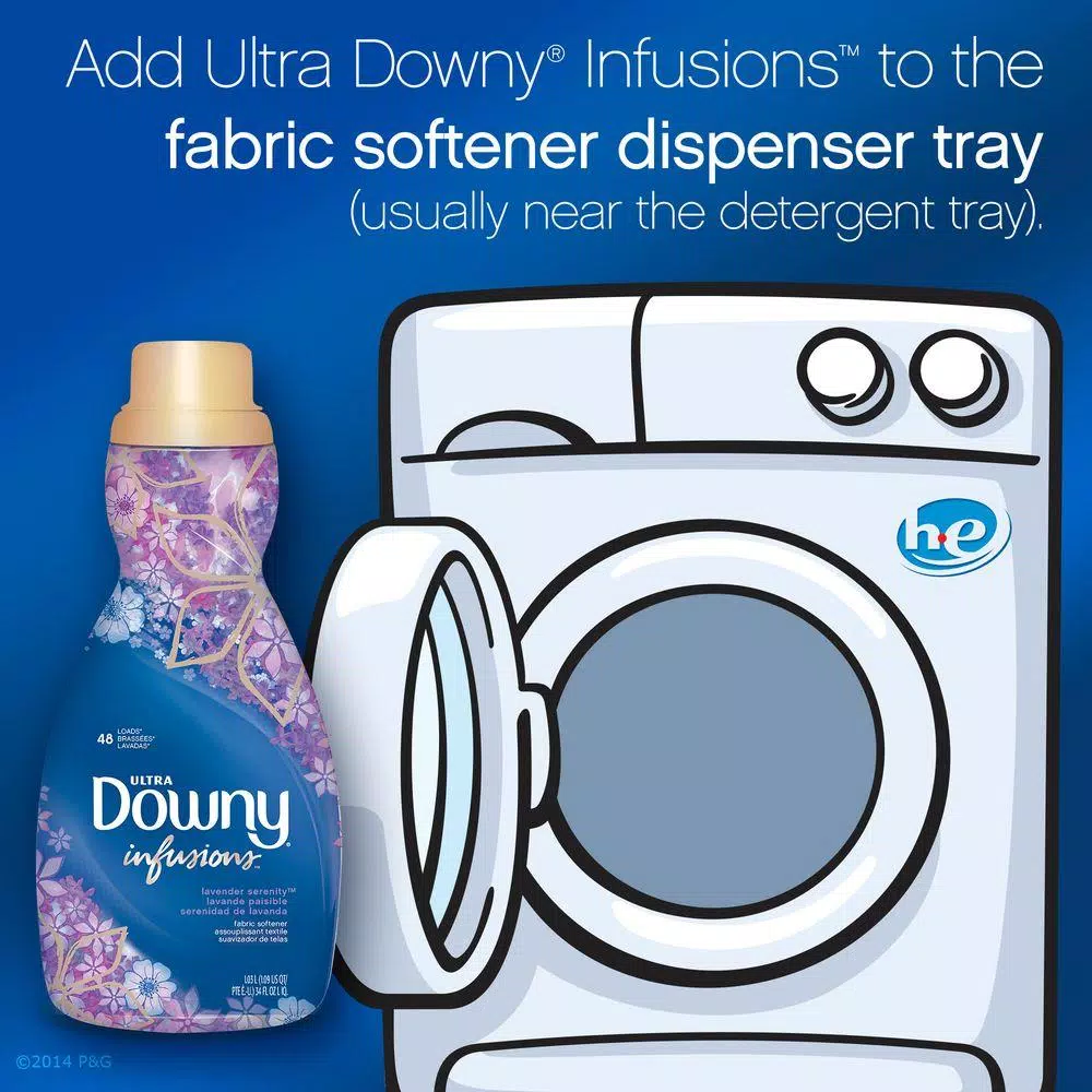 Downy Infusions Lavender Serenity Liquid Fabric Softener, 41 oz (48 Loads)