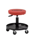 Pro-Lift Red Pneumatic Mechanic Creeper Chair with Tool Tray and 5 Swivel Casters thumbnail 2