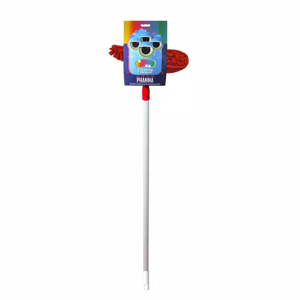 Ettore Cleaning Critters Phanna Microfiber Ceiling Fan Duster with Telescoping Extension Pole