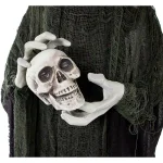 Haunted Hill Farm 6 ft. Animatronic Talking Witch Halloween Prop with Shrunken Skull thumbnail 10