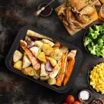 Classic Cuisine Nonstick Carbon Steel Roasting Pan Set with Removable Wire Rack, 2-Piece thumbnail 5