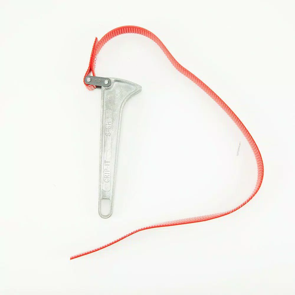 Klein Tools Grip-It Strap Wrench, 1.5 in. to 5 in. Opening, 6 in. Handle